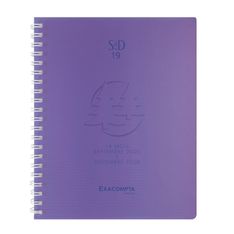 Agenda à spirale Linicolor - 1 semaine sur 2 pages - 16 mois - 14 x 18 cm - disponible dans différentes couleurs - Exacompta