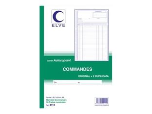 ELVE - Manifold Carnet de commandes - 50 tripli - A4