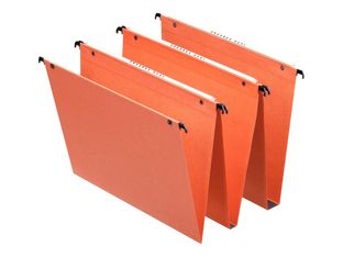 Esselte Dual - 25 Dossiers suspendus pour tiroirs - fond V - orange