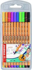 STABILO Point 88 - Pack de 10 feutres fins - 0.4 mm - couleurs assorties