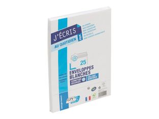 GPV - 25 Enveloppes C5 162 x 229 mm - 80 gr - sans fenêtre - blanc - bande adhésive