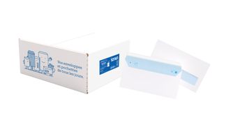La Couronne - 500 Enveloppes DL 110 x 220 mm - 80 gr - fenêtre cristal 45x100 mm - blanc - bande auto-adhésive