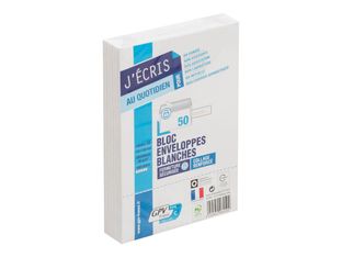 GPV - 50 Enveloppes précasées C6 114 x 162 mm - blanc - bande auto-adhésive