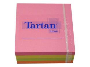 Notes repositionnables Tartan Néon - 76 x 76 mm - Lot de 6 blocs