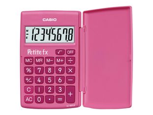 Calculatrice de poche Casio Petit-FX LC-401LV - 8 chiffres - alimentation batterie - rose