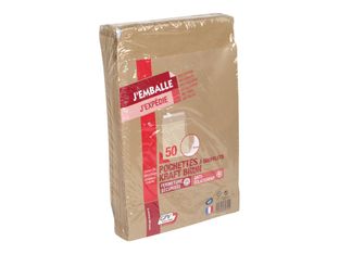 GPV Pack'n Post - 50 Pochettes kraft à soufflets 260 x 330 mm - 120 gr - bande auto-adhésive