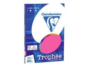 Clairefontaine Trophée - Papier couleur - A4 (210 x 297 mm) - 80 g/m² - Ramette de 100 feuilles - coloris fluos assortis