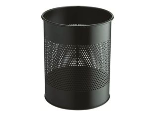 Durable - Corbeille à papier métallique ajourée 15L - noir