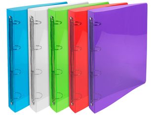 Exacompta Crystal - Classeur souple à anneaux - Dos 40 mm - A4 Maxi - pour 225 feuilles - disponible dans différentes couleurs