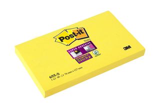 Post-it - Bloc notes Super Sticky - jaune jonquille - 76 x 127 mm