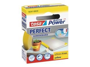 Tesa extra Power Perfect - Ruban adhésif en toile - 19 mm x 2.75 m - jaune