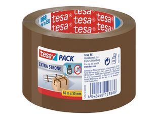 Tesapack Extra Strong - 3 Rubans adhésifs d'emballage - 50 mm x 66 m - havane