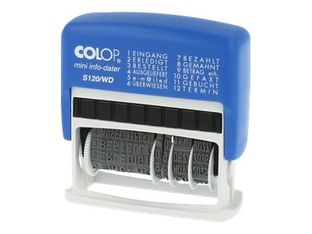 Colop - Mini tampon dateur S120WD - multi formules