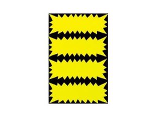 Apli Agipa - 400 cartons flash fluo - jaune - 3,5 x 9 cm