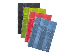 Clairefontaine - Cahier à spirale A4 (21x29,7 cm) - 180 pages - grands carreaux (Seyes) - disponible dans différentes couleurs