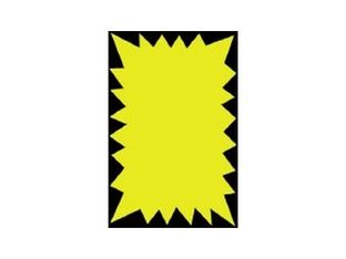 Apli Agipa - 100 cartons flash fluo - jaune - 9 x 12 cm