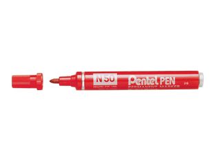 Pentel PEN N50 - Marqueur permanent - pointe ogive - rouge