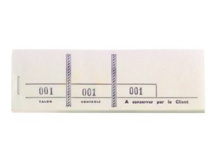 Exacompta - 10 Blocs passe partout 3 volets de 100 tickets - 48 x 150 mm - numéroté - blanc
