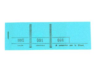 Exacompta - 10 Blocs passe partout 3 volets de 100 tickets - 48 x 150 mm - numéroté - bleu