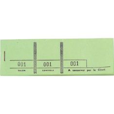 Exacompta - 10 Blocs passe partout 3 volets de 100 tickets - 48 x 150 mm - numéroté - vert