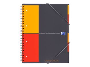 Oxford Organiserbook - Cahier à spirale A4+ - 160 pages - petits carreaux (5x5 mm)