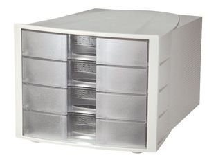 HAN Impuls - Module de classement 4 tiroirs - translucide