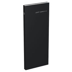 Lecas Comptoir Long Euro Centimes - Agenda 1 jour par page - 14 x 35 cm - noir