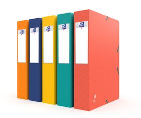 Oxford Bicolor Recyc+ - Boîte de classement carton - dos 60 mm - disponible dans différentes couleurs