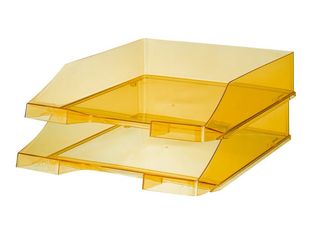 HAN - Corbeille à courrier - jaune transparent