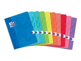 Oxford - Cahier 17 x 22 cm - 96 pages - grands carreaux (seyès) - disponible dans différentes couleurs