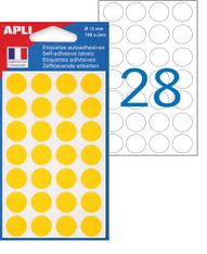 Apli Agipa - 168 Pastilles adhésives - jaune - diamètre 15 mm - réf 111844