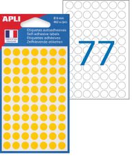 Apli Agipa - 462 Pastilles adhésives - jaune - diamètre 8 mm - réf 111834