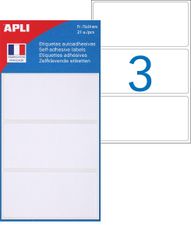 Apli Agipa - 21 Étiquettes adhésives blanches - 34 x 75 mm - réf 111926