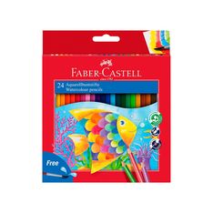 Faber-Castell - Juego de pincel y pinturas de colores - acuarela (paquete de 24)
