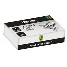 Wonday - Boîte de 1000 Agrafes 26/6 - jusqu'à 20 feuilles