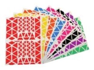 Apli - 10 feuilles gommettes triangles - coloris assortis