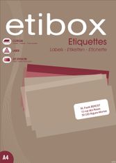 Etibox - 2400 Étiquettes adhésives blanches - 70 x 35 mm - Coins droits - réf 119750
