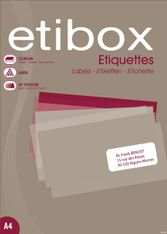 Etibox - 2100 Étiquettes adhésives blanches - 63.5 x 38.1 mm - Coins arrondis - réf 119761
