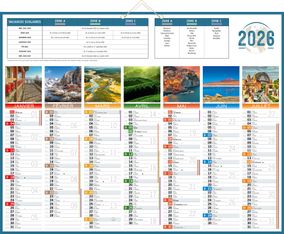 Calendrier bancaire illustré année civile BOUCHUT "Planète" 43 x 55 cm Pefc 70 %