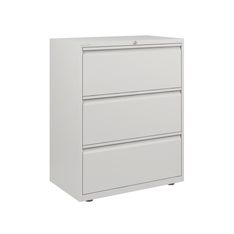 Crédence métallique monobloc -  3 tiroirs - H102 x L80 x P48 cm - blanc