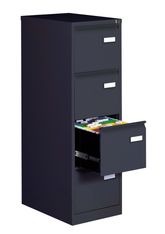 Classeur à tiroirs Bisley  - 4 tiroirs - H132 x L41 x P62 cm - anthracite
