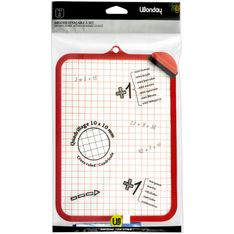 Wonday - Ardoise blanche - 18 x 26 cm - double face - brosse et marqueur inclus