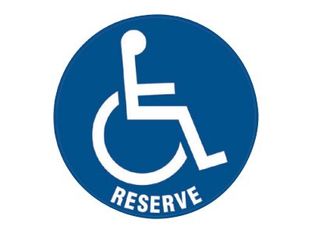 Pickup - Pictogramme rond - Réservé handicapés - 300 mm