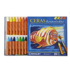 Manley ceras blandas acuarelables estuche de 24