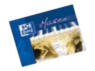 Oxford Música Fº - Tablero de música - encuadernado espiral - 20 hojas / 40 páginas - a rayas - azul