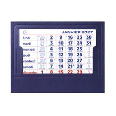 Chevalet complet - 1 mois par page - 13,5 x 10,5 cm - Exacompta
