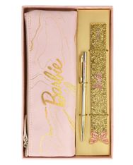Stationery Set Barbie (stylo bille, règle, pochette en design Barbie)