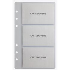 Exacompta Exatime 17 - Recharge pour organiseur - 5 pochettes pour cartes de visite - 10,5 x 17,2 cm