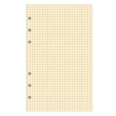 Exacompta Exatime 17 - Recharge pour organiseur - bloc quadrillé ivoire - 10,5 x 17,2 cm