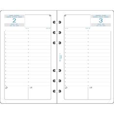 Exacompta Exatime 17 - Recharge pour organiseur - 1 jour par page - 2nd semestre - 10,5 x 17,2 cm